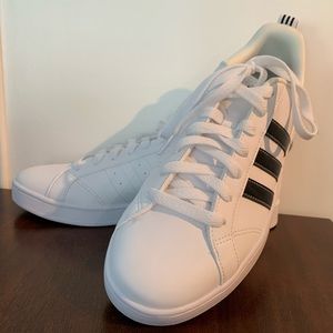 White with black stripe Adidas
